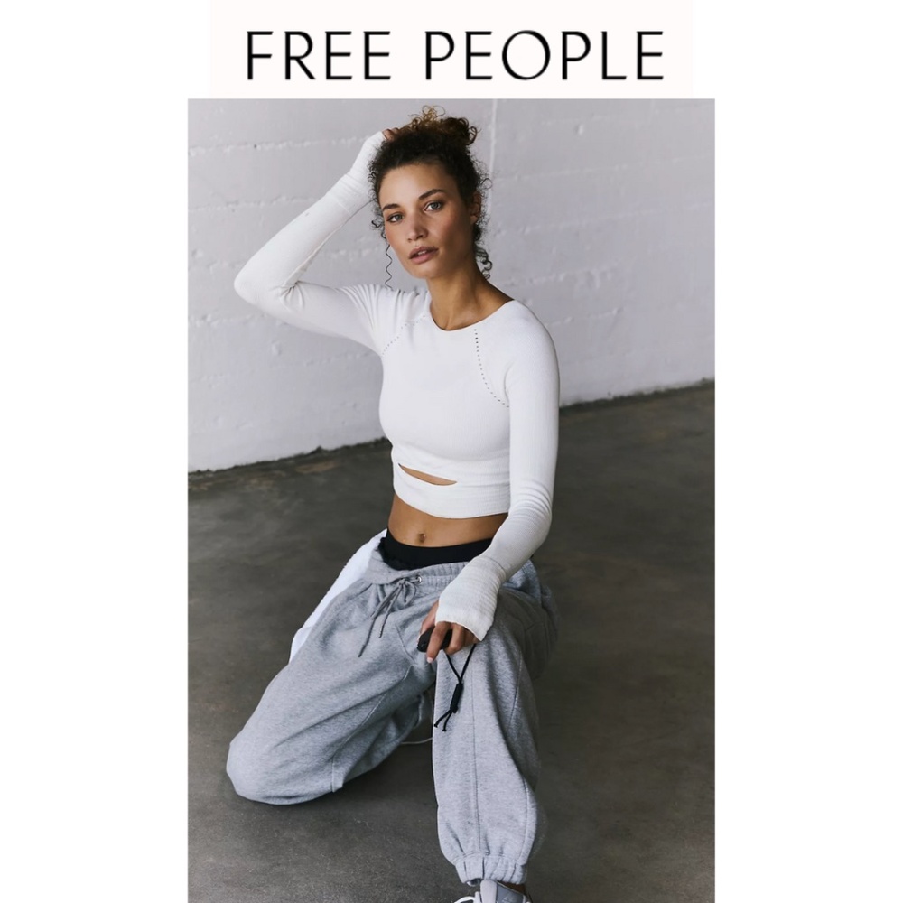 Free People Cut It Out Long Sleeved Top
